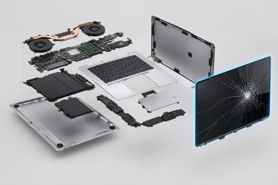 Замена экрана MacBook